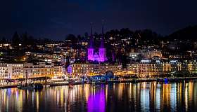 Lichtfestival Luzern mit Hofkirche