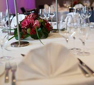 Banquet table at Hotel Continental Park